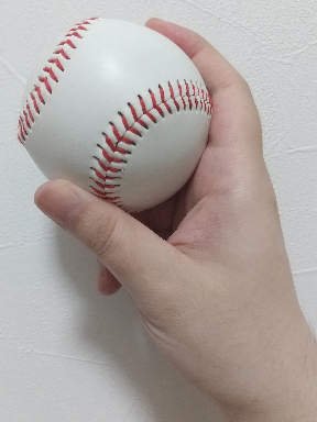 右面から見たスイーパーの握り方